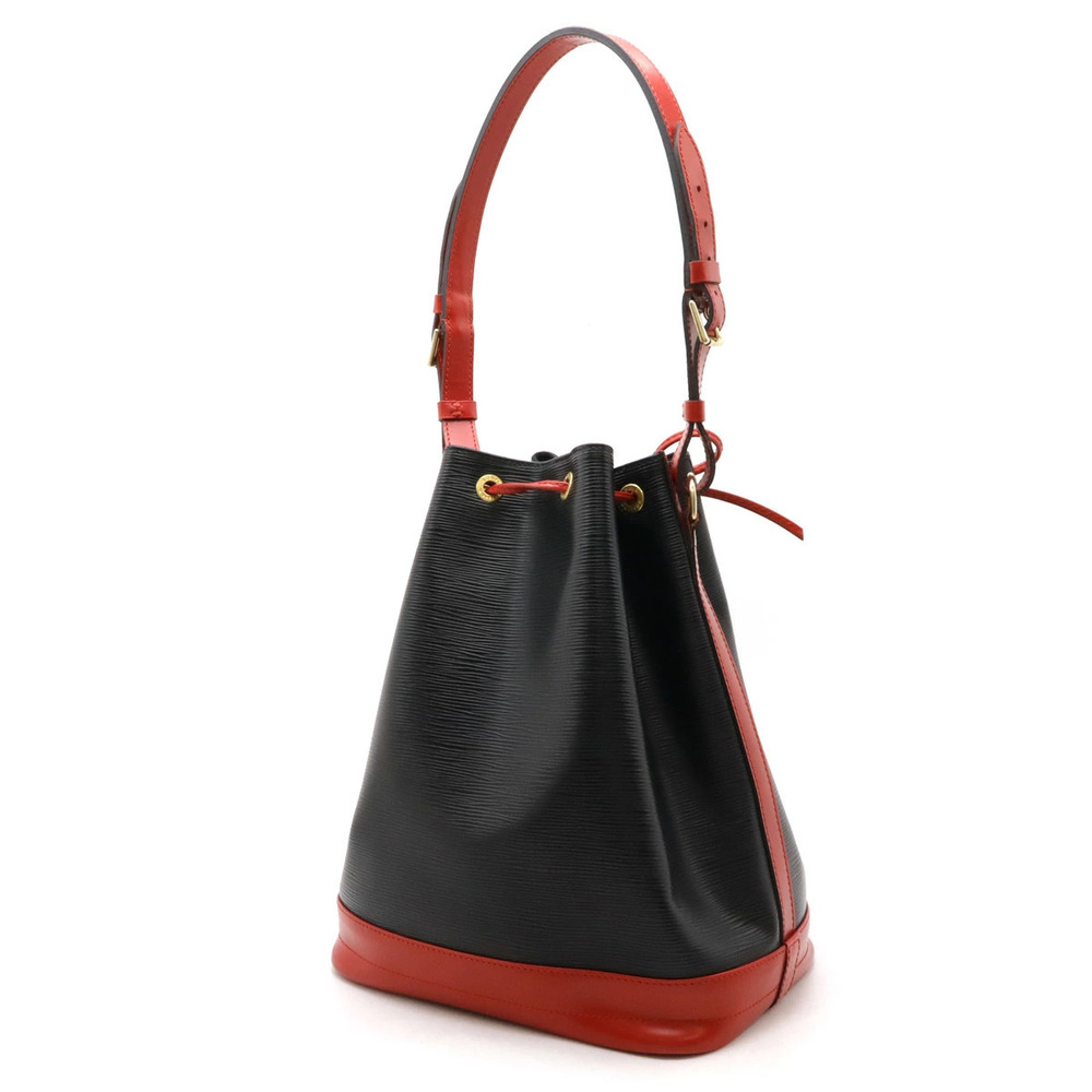 Louis Vuitton Shoulder Noir Epi Hobo Bi tone Two Bag Black Drawstring Noe